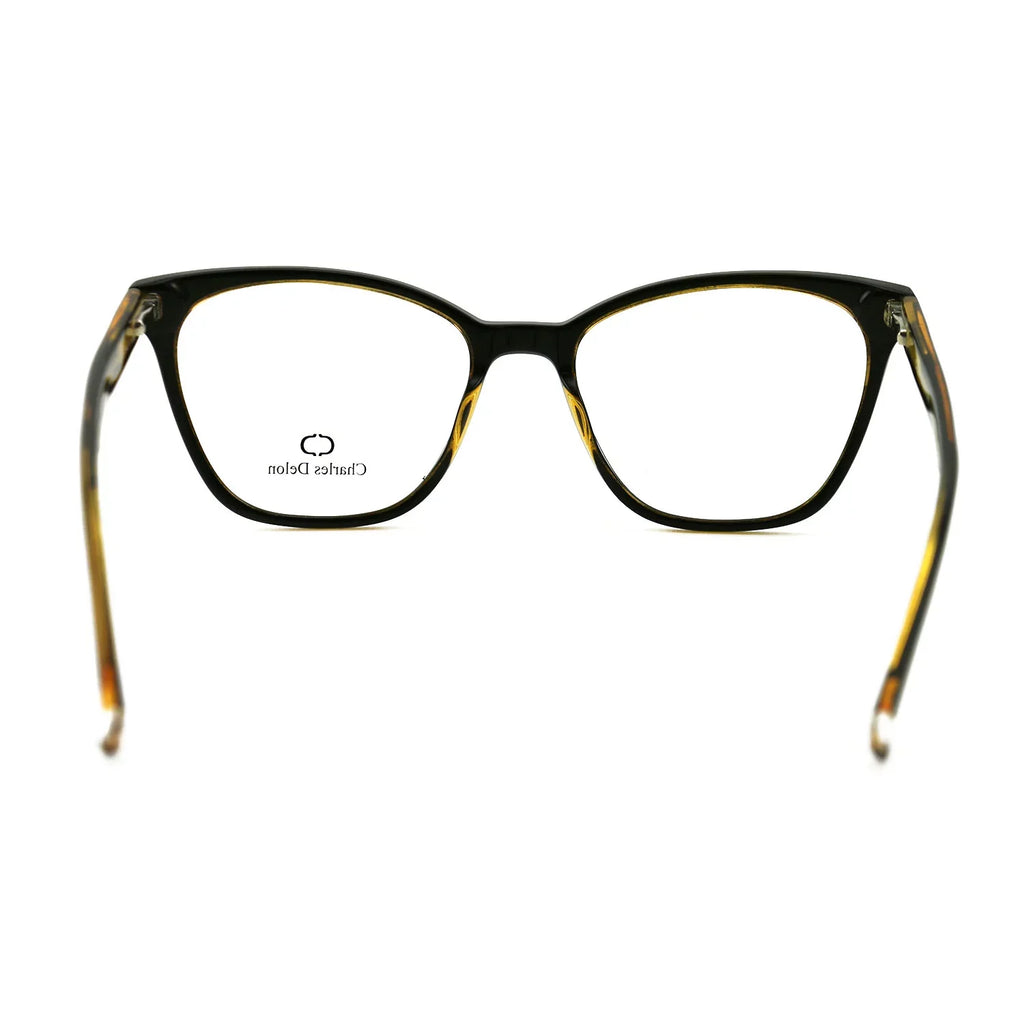 Eyeglasses Womens 142 Delon Eye Charles 18 Black/Gold Frames by 54 Cat