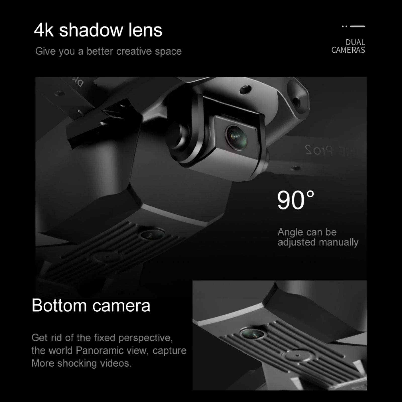 PRO HD Camera Drone GPS RC FPV Foldable Dqacd Drone 2021 E99 WiFi Dual 4K New
