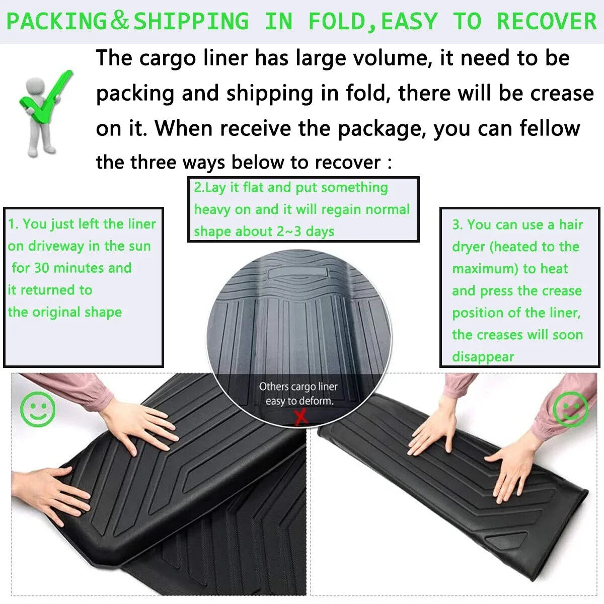 Easy 2011-2021 Jeep for Liner Cargo Grand Rear TPO Trunk to Cherokee Mats Clean