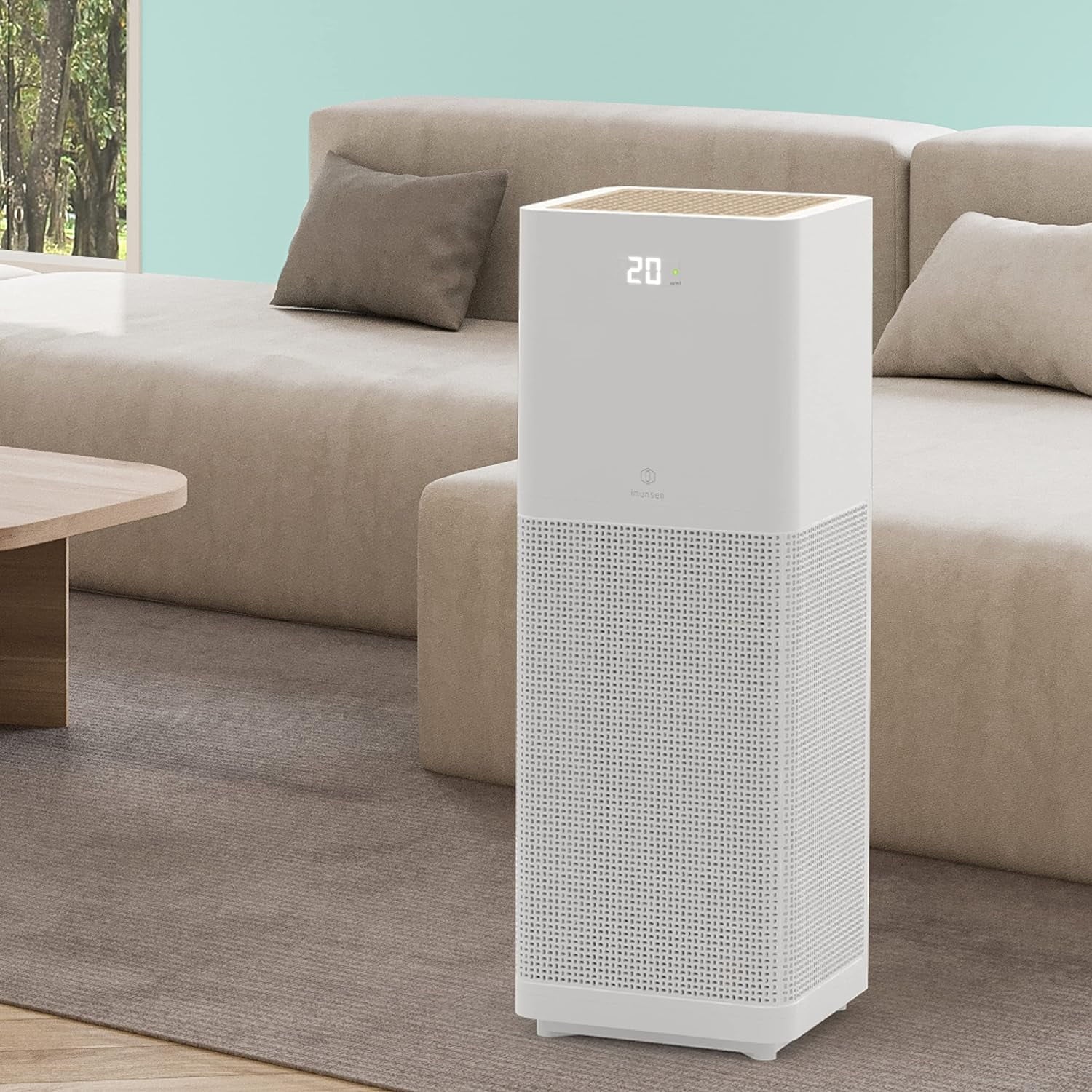 HEPA Box M-001W Open IMUNSEN True with Purifier 13 Quiet Auto Filter Air Sleep Mode,White
