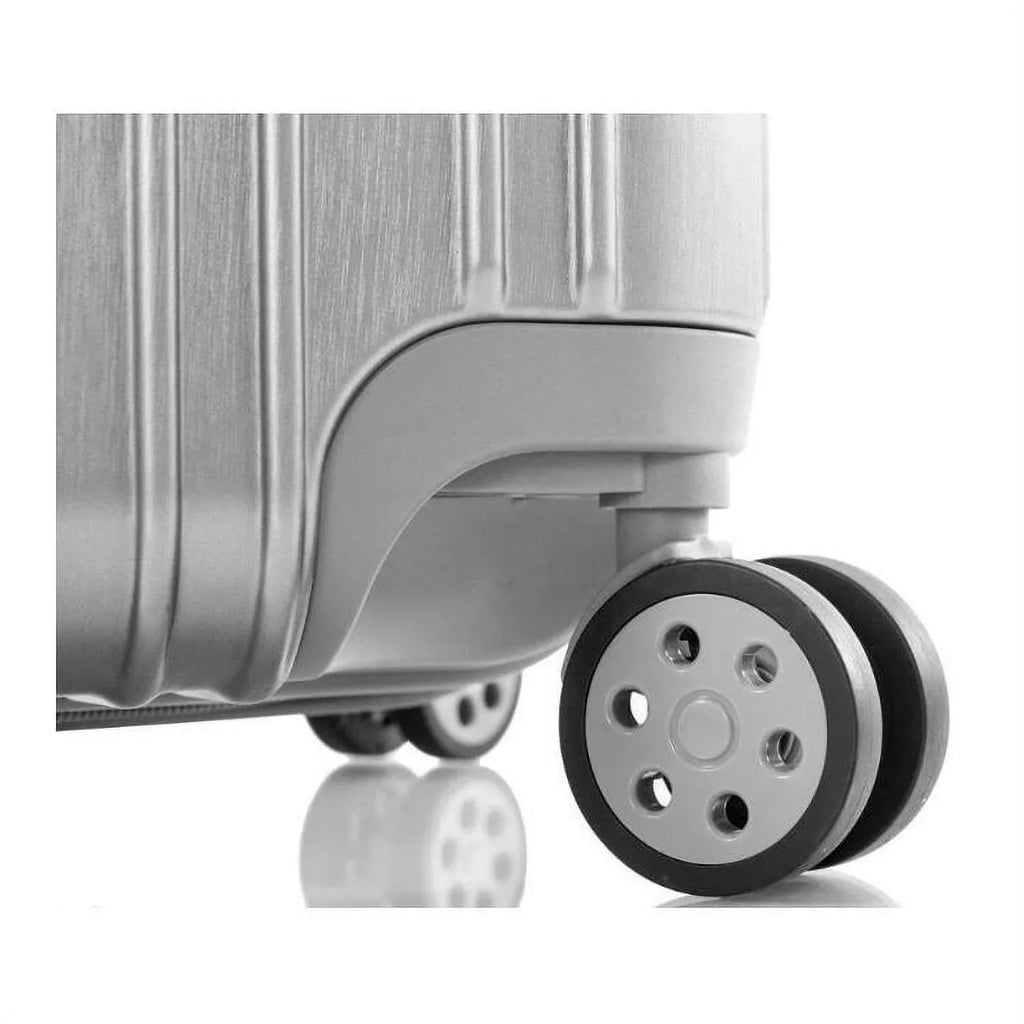 Expandable, Spinner System Combination Telescopic Heys Carry-On Luggage 21-Inch Lock, Handle TSA with Wheels Xtrak Silver Lightweight,