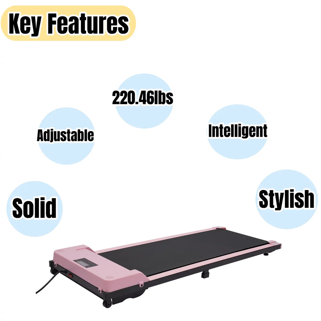 Portable Running Fitness Treadmill Eletric Workout Machine Desk Under Walking