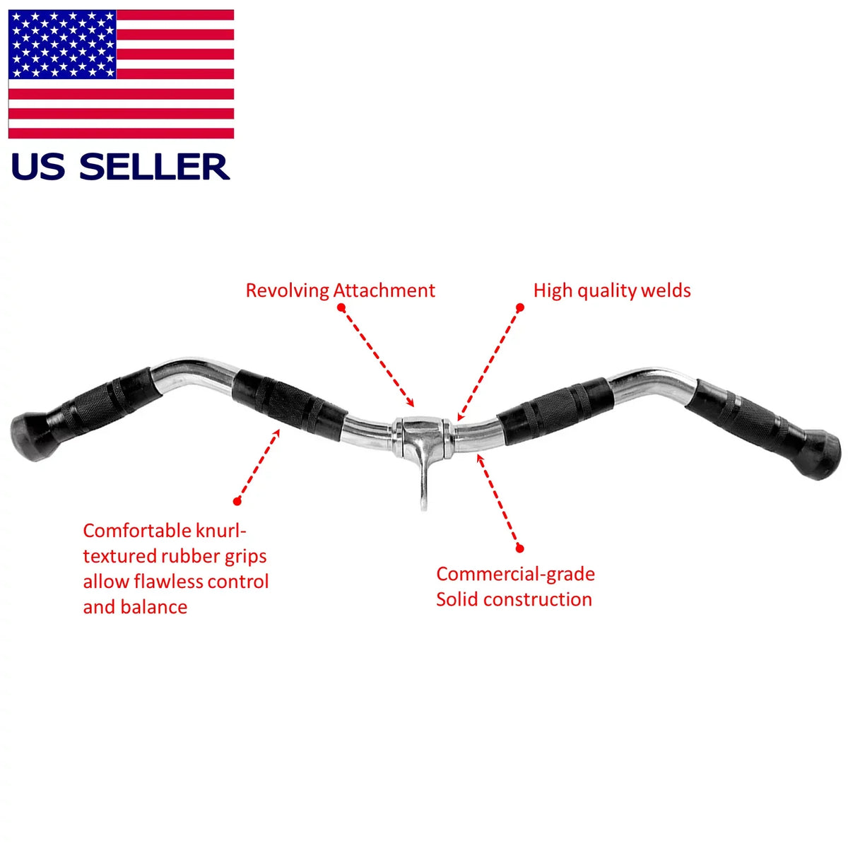 tricep tricept triceps inches Fitness down home machine pushdown workout handle Maniac bar attachments gym attachment for curl exercise bar pull accessories 30 men cable