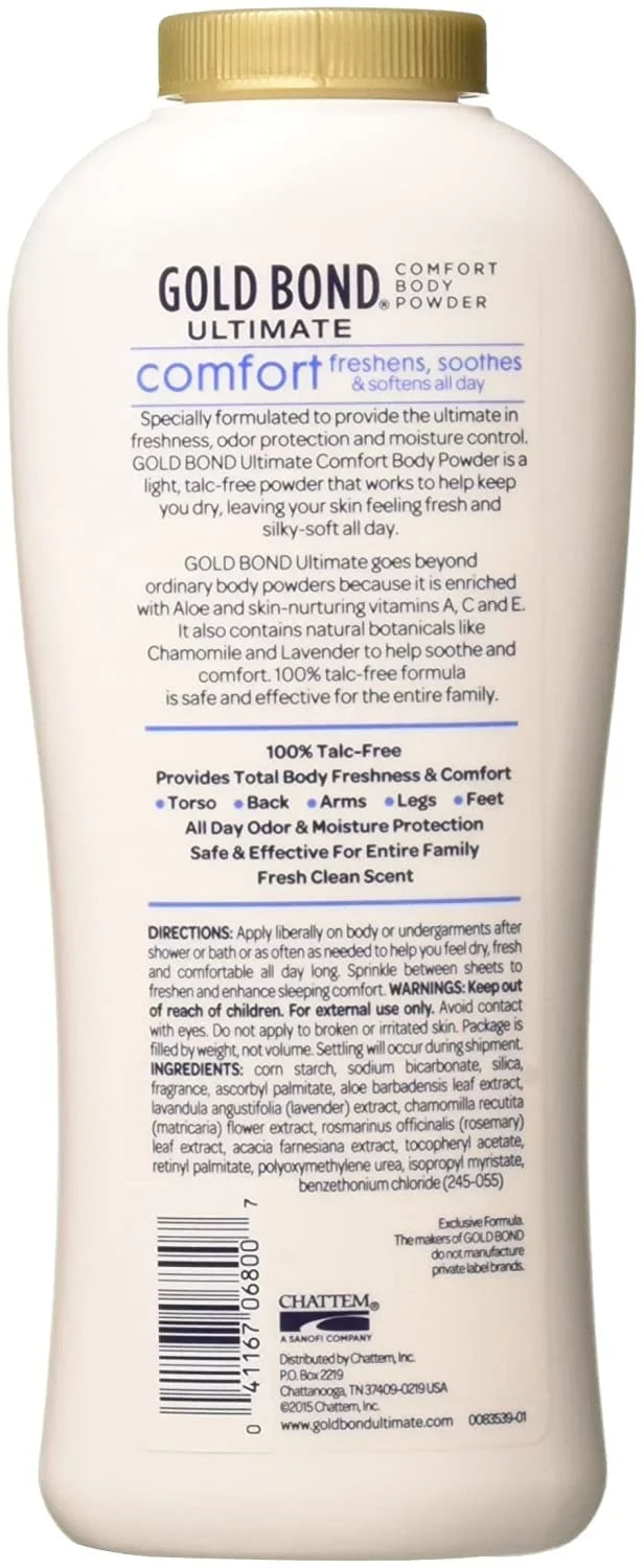oz Ultimate Comfort Bond Body Talc-Free Pack Powder 3 10 Gold Aloe
