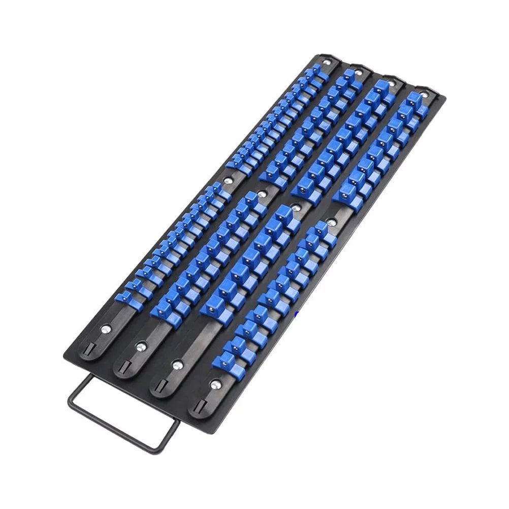 HEMOTON Sliding Mountable Wrench ABS 80 Organize Holder Rail Storage Socket Socket Industrial Rack