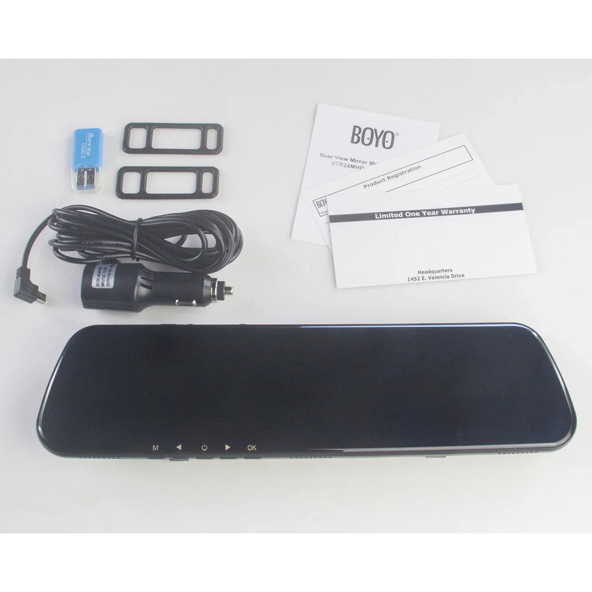DVR Rear-View and Mirror Camera BOYO Front with - FHD HD VTR24MHD