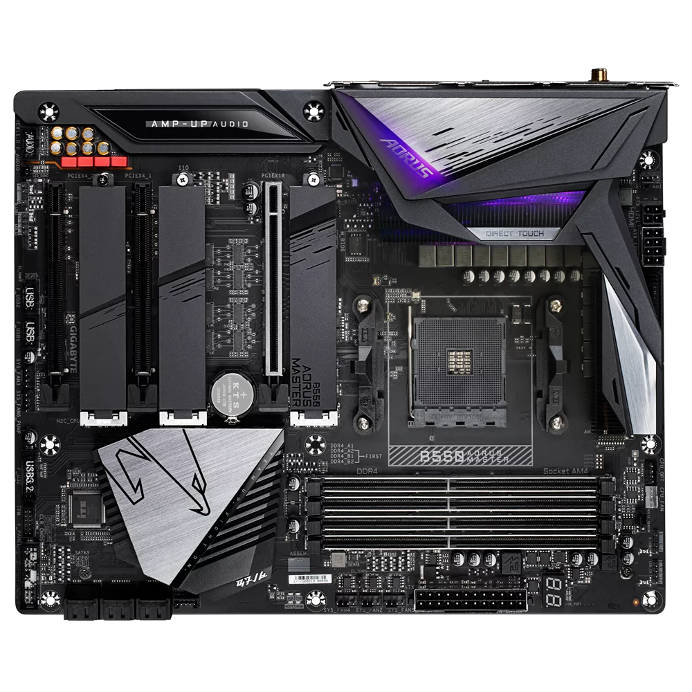 VRM AMD 16 AORUS with Direct B550 GIGABYTE Digital Motherboard Phases