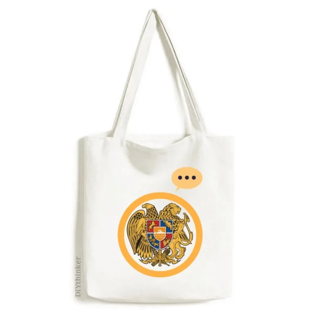 Expression Armenia Canvas Emblem National Shoulder Yerevan Bag Sack Tote
