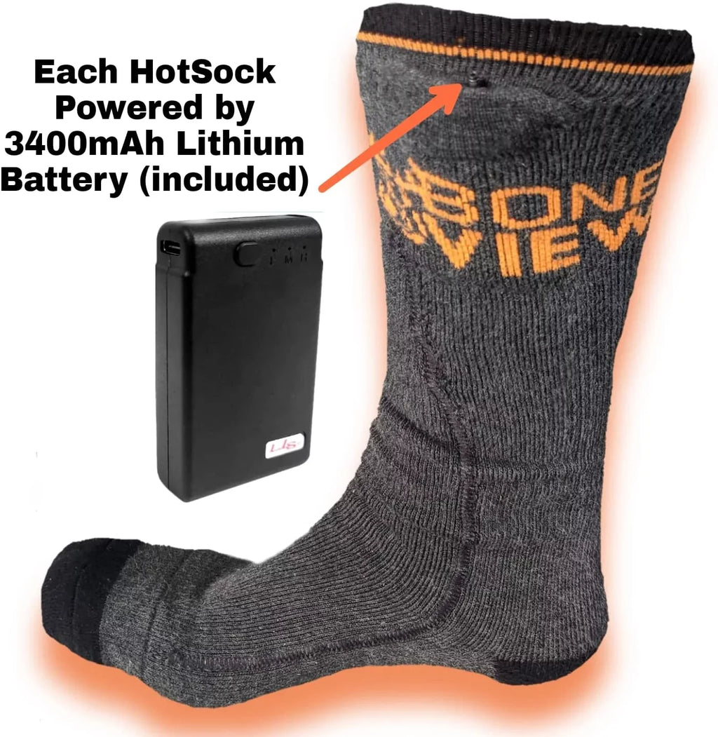 Fit Fit Lithium Universal Women Winter Snowmobiling Men Hunting, BoneView Rechargeable Socks Skiing, Toe Boots, Fishing, Battery Heated Powered Hiking, - Electric Warmer, or HotSocks Inside