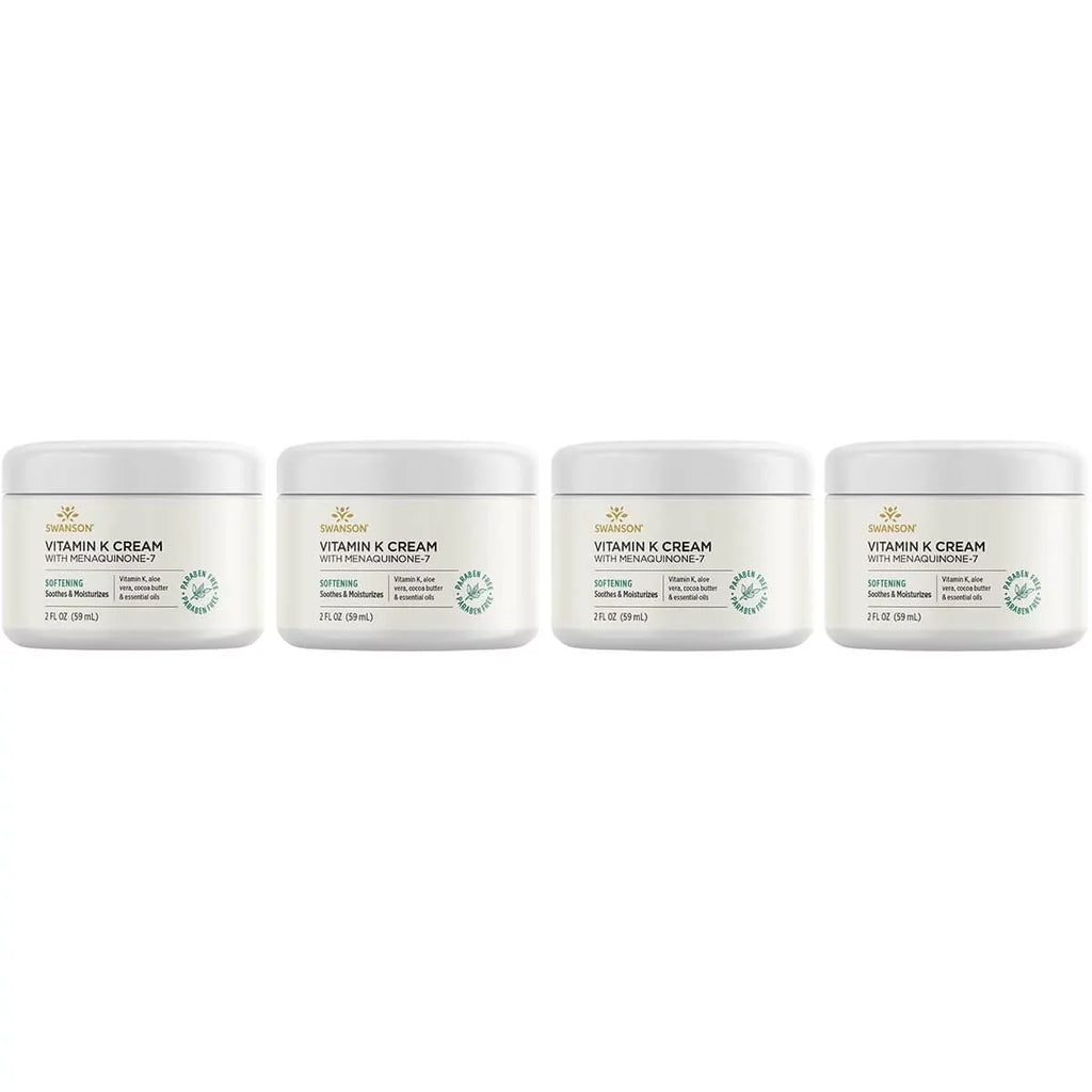 Pack Menaquinone-7 4 Vitamin Swanson 2 fl oz K Cream with Cream