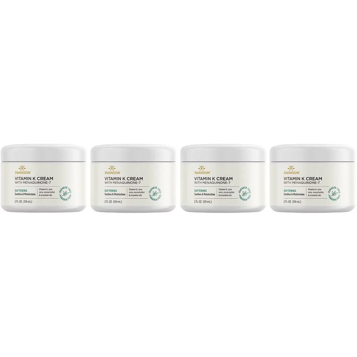 Pack Menaquinone-7 4 Vitamin Swanson 2 fl oz K Cream with Cream