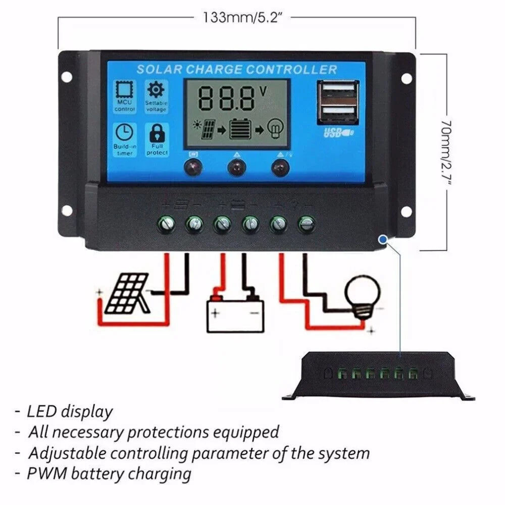 200W emergency outdoor MDHAND car source solar solar panel charger controller with kit light home charge camping