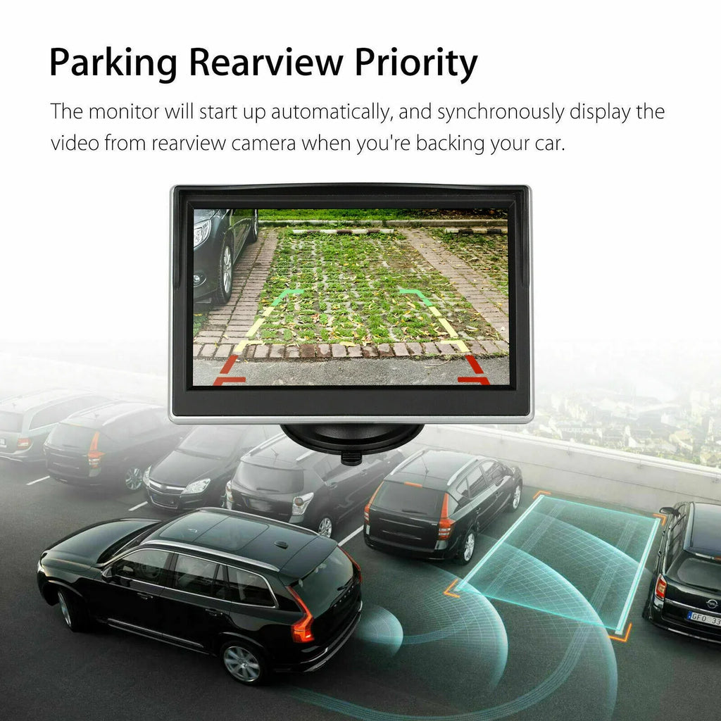 View Backup System Reverse Kit Monitor Camera for with 5'' Wireless System Rear Car/Truck/Van/Pickup/Camper