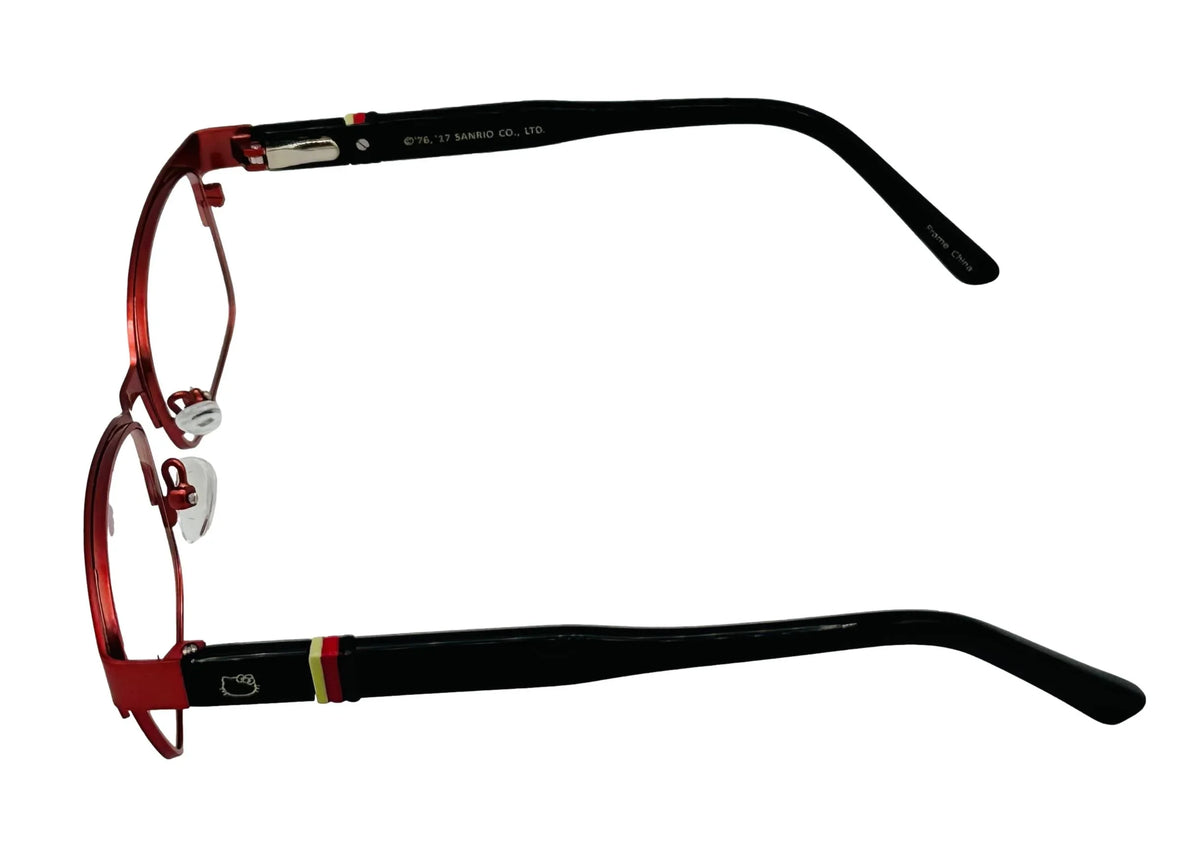 Metal Kitty Red Rectangle Hello Frame. 1 49mm 280. Eyewear Kids