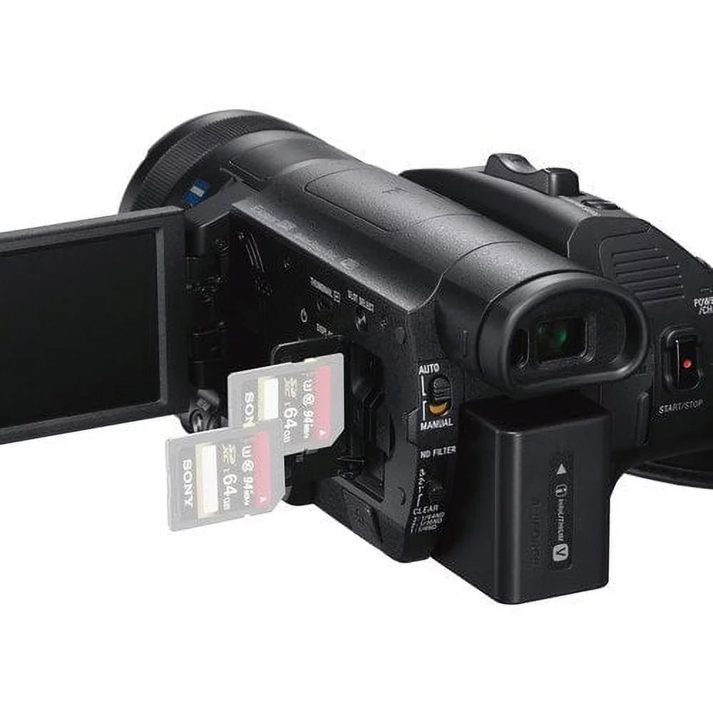'+ More Handycam Sony HD FDR-AX700 Camera Star Memory 128GB with and HDMI 4K Video + Cable Carrying Case - Camcorder Card