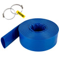 Heavy Water & Hose, Swimming for Blue 105', Weather-proof Clamps, Pool Backwash PVC Hose, Flat Hose Fabric x Burst-proof, VEVOR 1-12" Discharge & with Duty Lay Transfer, Drain Ideal