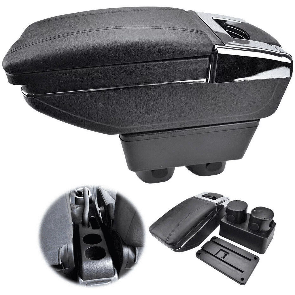 Nissan Case Box Tiida Central Rotatable Armrest Container Versa YIYIBYUS 2007-2011 Center Console Leather Black for Storage Car