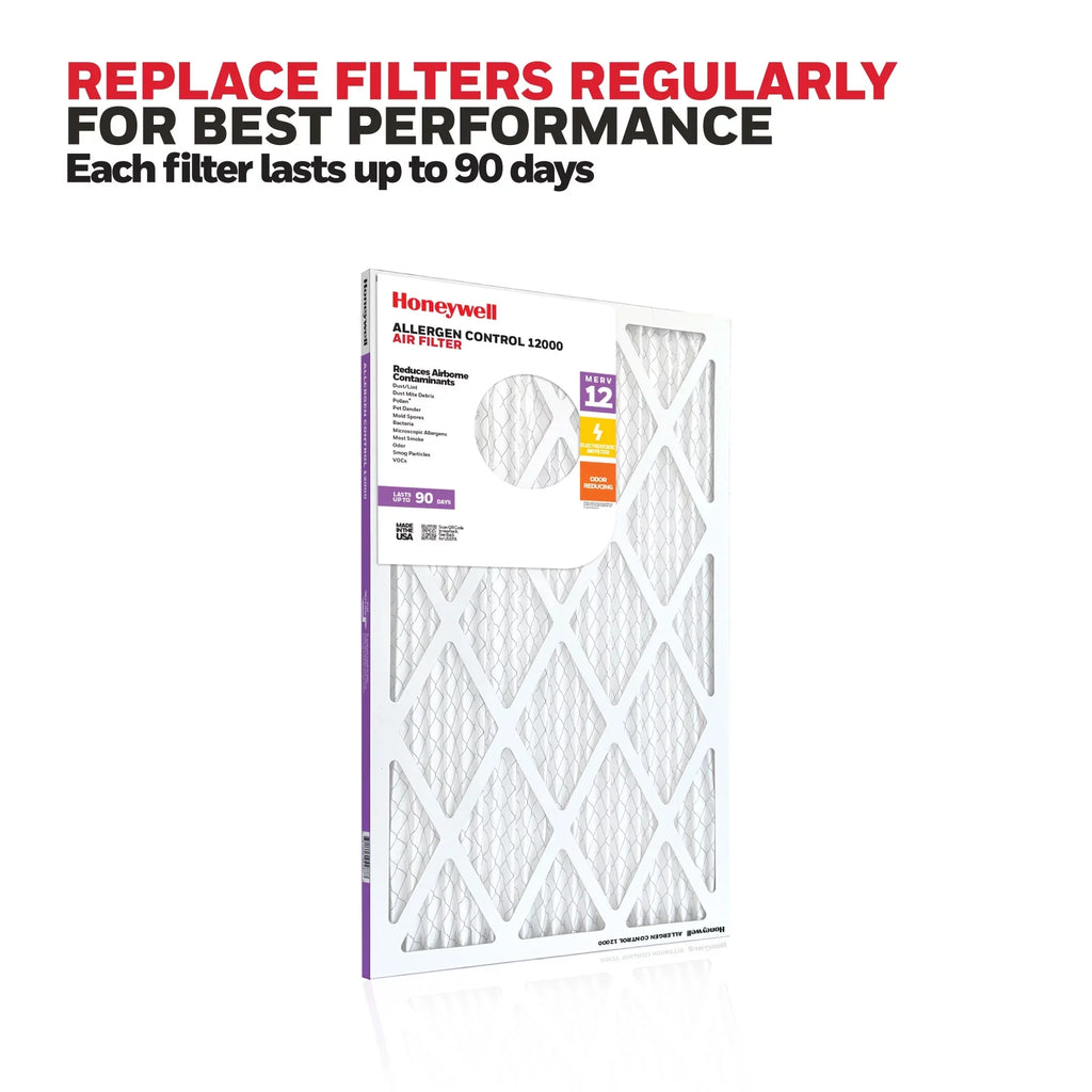 Furnace Pack 16x20x1 Filter Pleated -4 12 MERV Honeywell Air HVAC