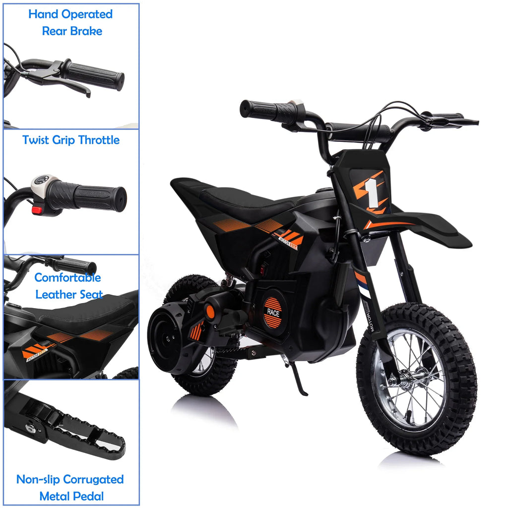 Child Years Electric 24V 13mph, Bike, Motorcycle Ages Toy +, Bike, Black 13 Dirt Motor JoyWheels Boys