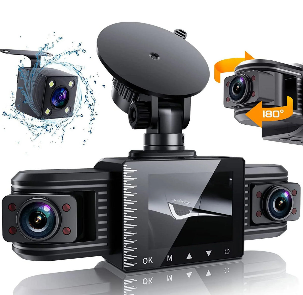 Lens Vehicle Car Recorder F30 Cam DVR Camera Dual HD Dash Video