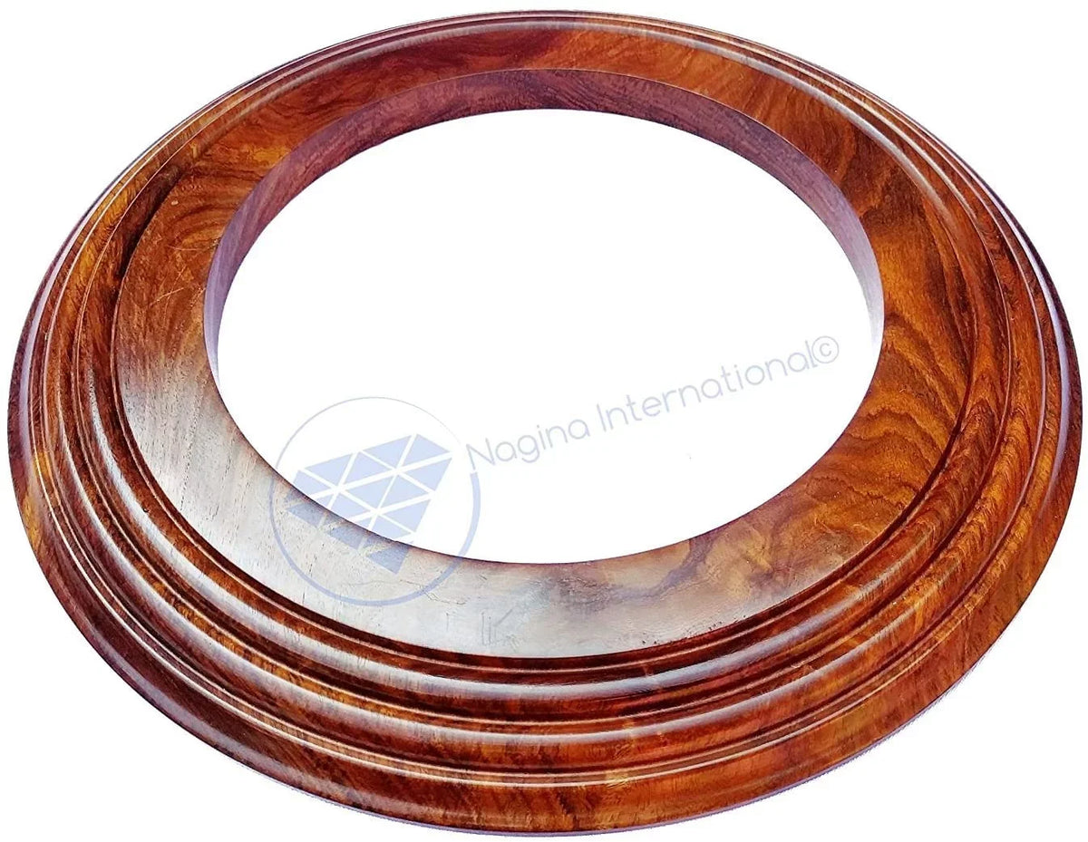 Handcrafted Frame Base International Hardwood Inches) | Polished Wooden Nagina (12 Solid