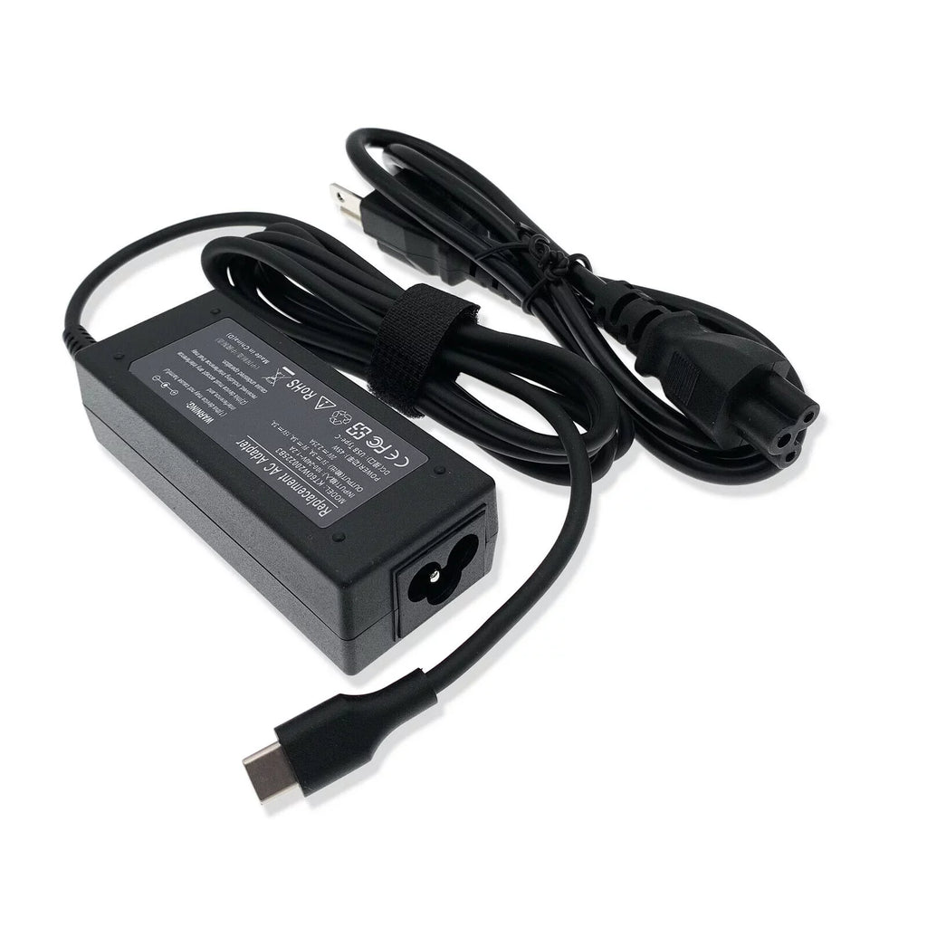 2-in-1 For Dell 5290 7390 USB 5285 7210 Latitude 5300 7200 7285 Type AC Adapter