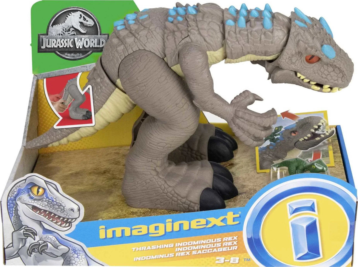 Toy Imaginext Action Jurassic Preschool Child Thrashing with for World Indominus Rex Dinosaur