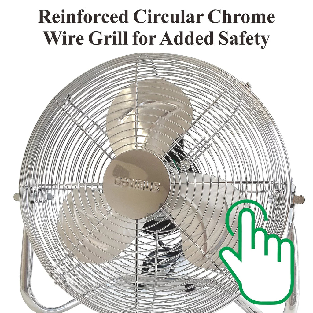 Fan, 12 Heavy 3 Industrial Aluminum Duty F-4122 Inch Chrome Optimus Speed