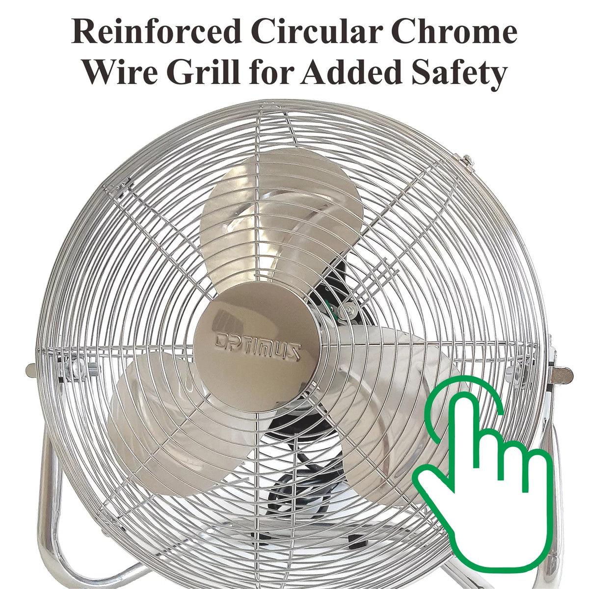 Fan, 12 Heavy 3 Industrial Aluminum Duty F-4122 Inch Chrome Optimus Speed
