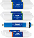 Countertop Year Quick System And Carbon Sediment 1 1?4” Cartridges Membrane Filter RO Filter Reverse Filters Replacement Connect 7 Set Set Filters GDP Filter Osmosis 100