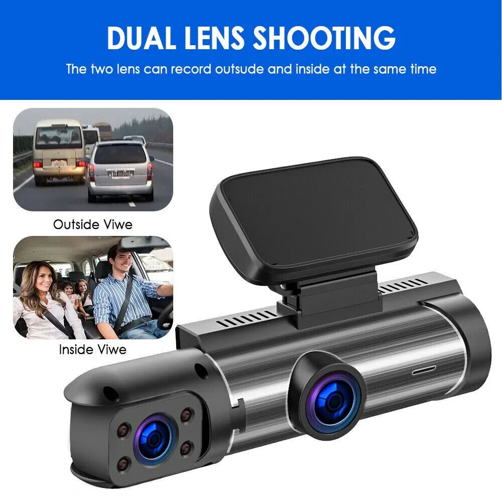 Lens Dual Car Vision Paddsun Safety Night Recorder - 3.16-Inch Camera Enhanced DVR for