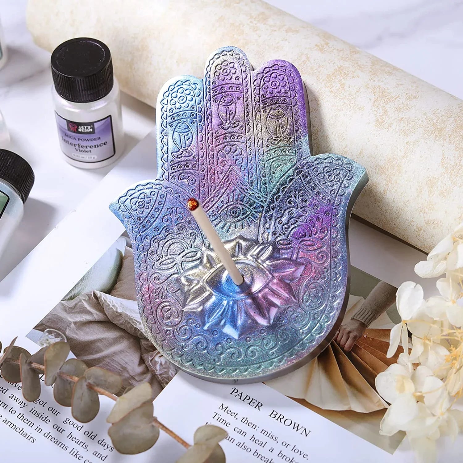 Epoxy RESIN Pearl LET'S Resin, Interference Pigment Mica Spirit Mica for Slime, Resin, Powder for Resin 6 Paint, Colors Powder Art Powder,