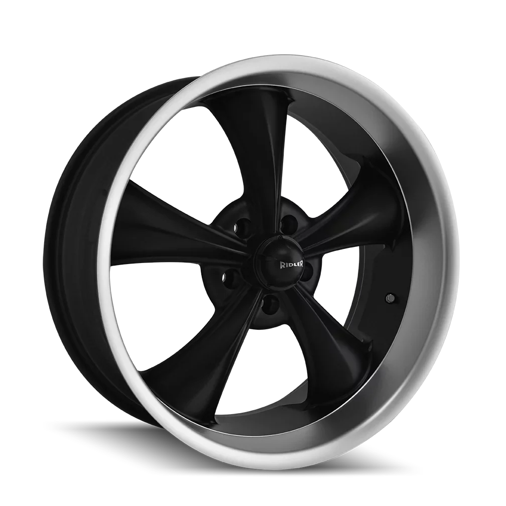 Black/Machined 20X10 0Et Matte 83.82Cb Lip Ridler 5X120.65 695