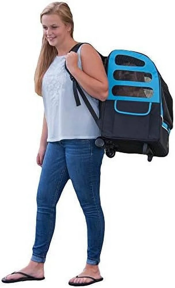 Mesh Plus Pouch, For Car Telescoping Extra Ocean (PG1280OB) Seat Blue, Ventilation, Traveler Travel Cats/Dogs, Large Handle, Carrier, Tether, Storage Included