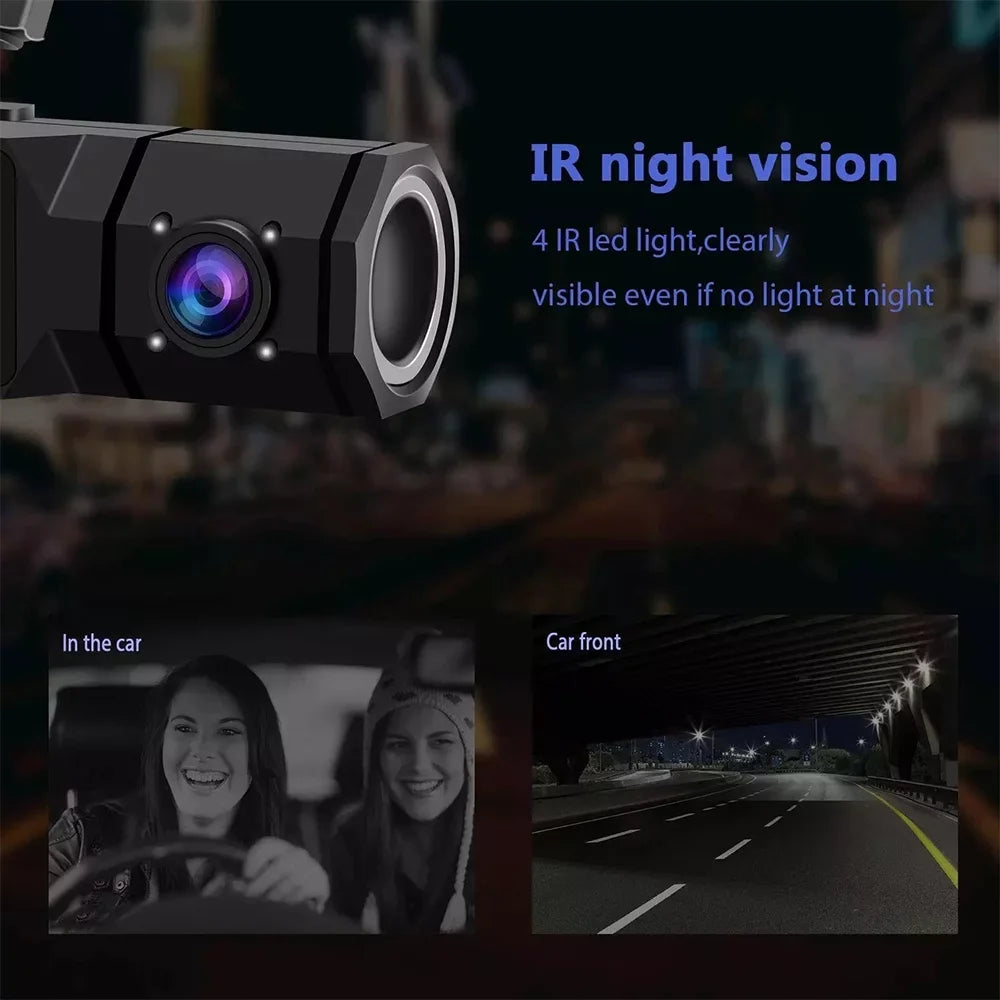 Cam Cam Driving WiFi with and Speed Dash and Mode, Dash Dash Camera FIEWESEY Inside, Dual Parking Recorder GPS 1080P Loop Recording Front