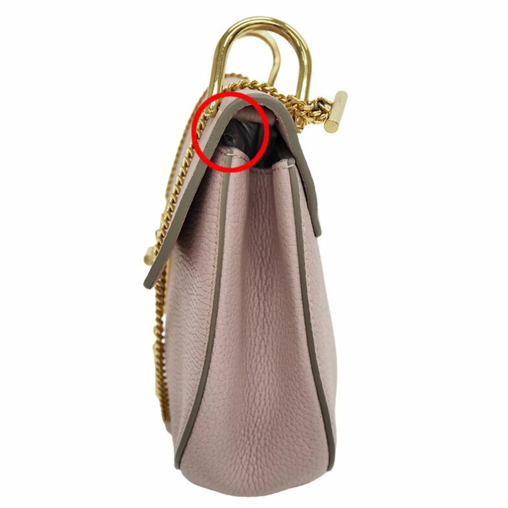 Chloe (Good) Bag Pre-Owned Leather Chain 3S1031-9 Ladies Chloé Drew Shoulder Pink