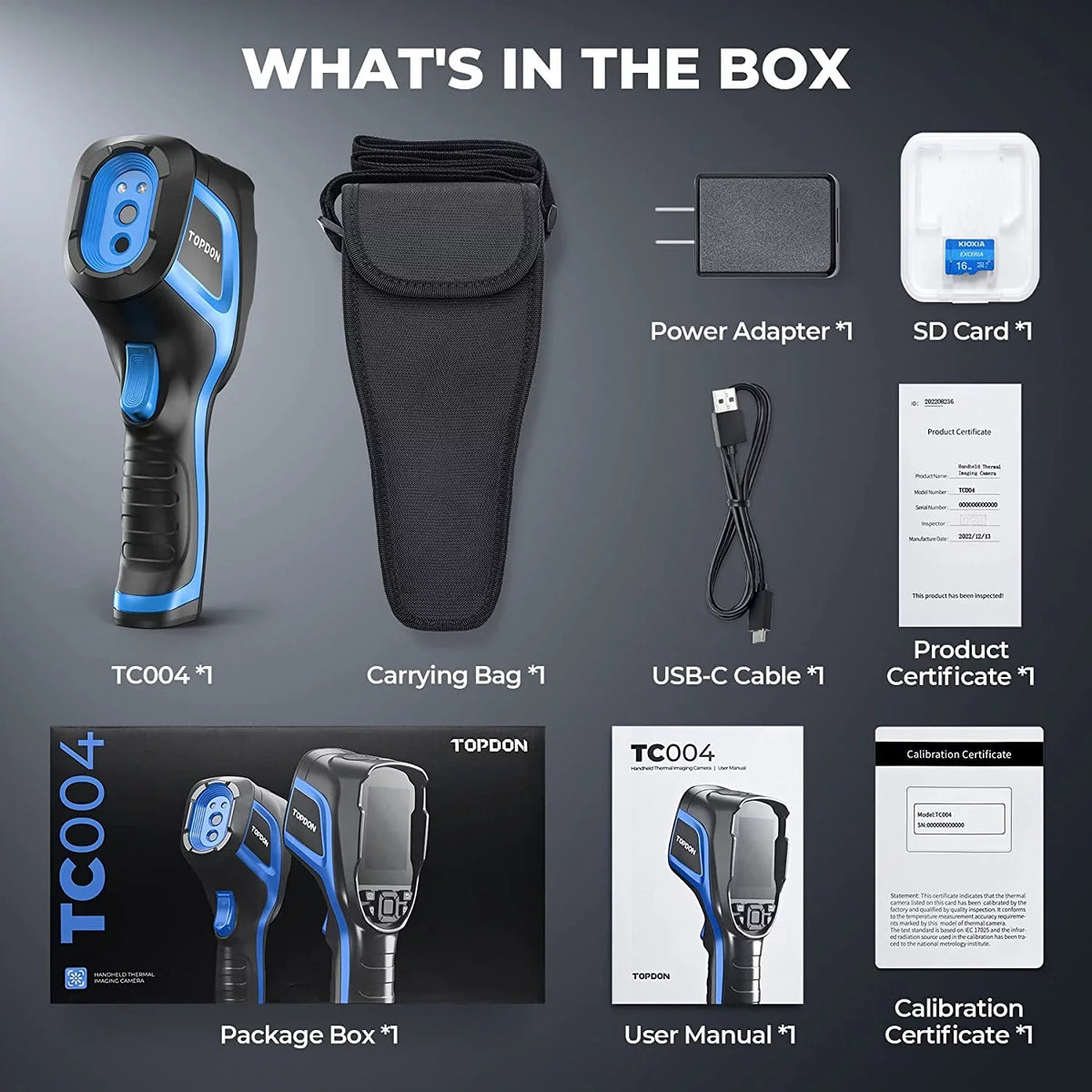 Thermal Handheld Camera 256 Infrared Battery Camera Life Thermal Imaging TC004 192 High x Camera, TOPDON IR Resolution 12-Hour
