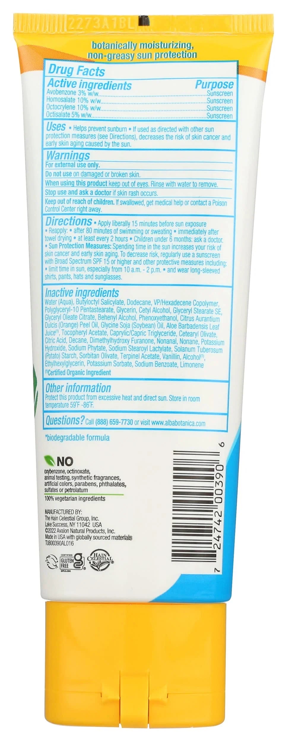 45, May Free, Botanica Alba Vary) Sunscreen (Packaging 4 Lotion, Oz SPF Fragrance Sport,