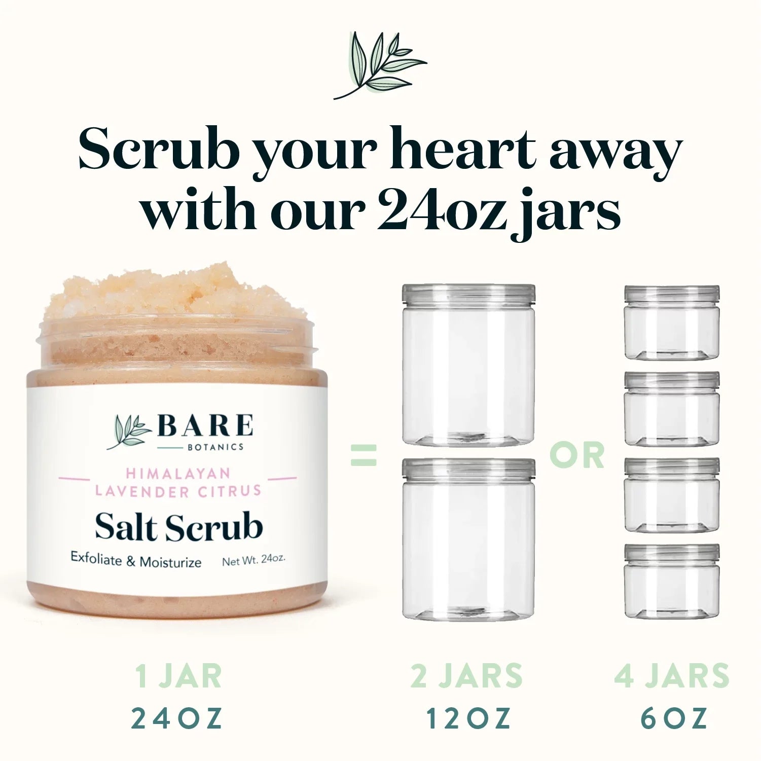 Body Scrub Lavender Himalayan Salt Bare Citrus Scrub oz 24 Botanics