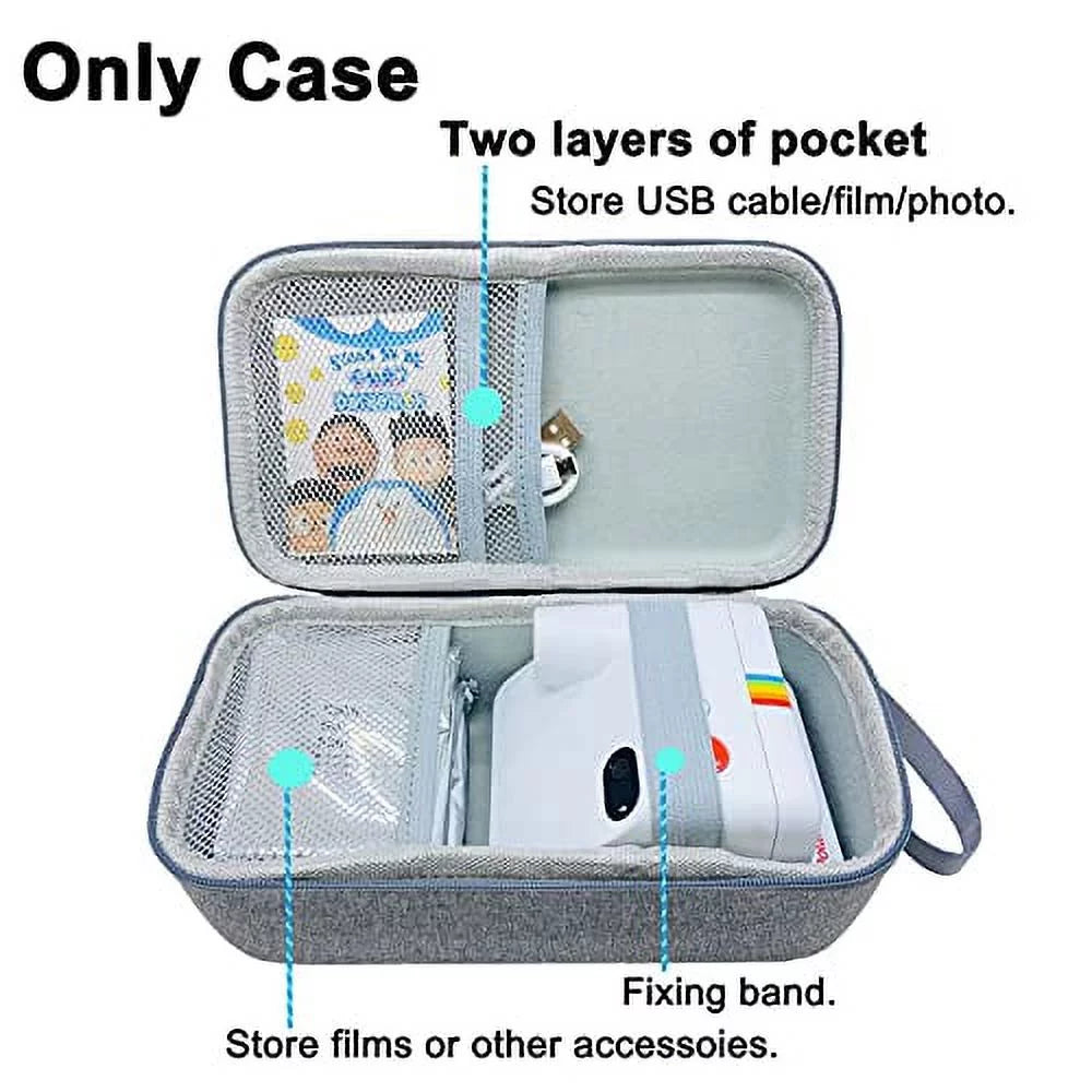 for Camera Film for Go Camera Hard Accessories Only) (Grey) and Travel Box Polaroid Carrying Case Polaroid Storage Go (9035), Instant Mini (Case