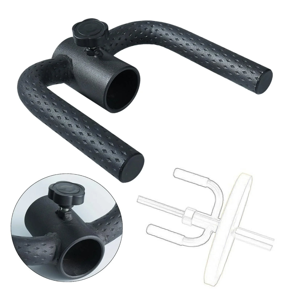for Baoblaze Barbell Strengthens Attachment Fitness Shoulders Row Back Landmine