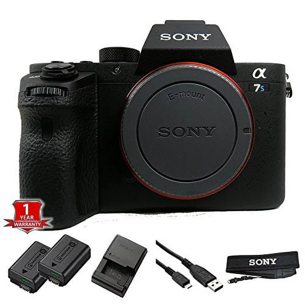 Sensor, ILCE7SM2/B II a7S Warranty No 12.2 Model) Camera Sony with E-mount Full-Frame Black MP (International