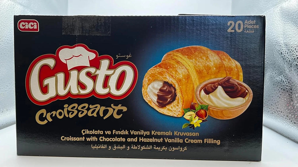 Soft Hazelnut Cream Croissant Go Vanilla 20) Snack And Chocolate The Of Wrapped On Gusto With Individually Filling, Croissant Pastry, (Pack Breakfast