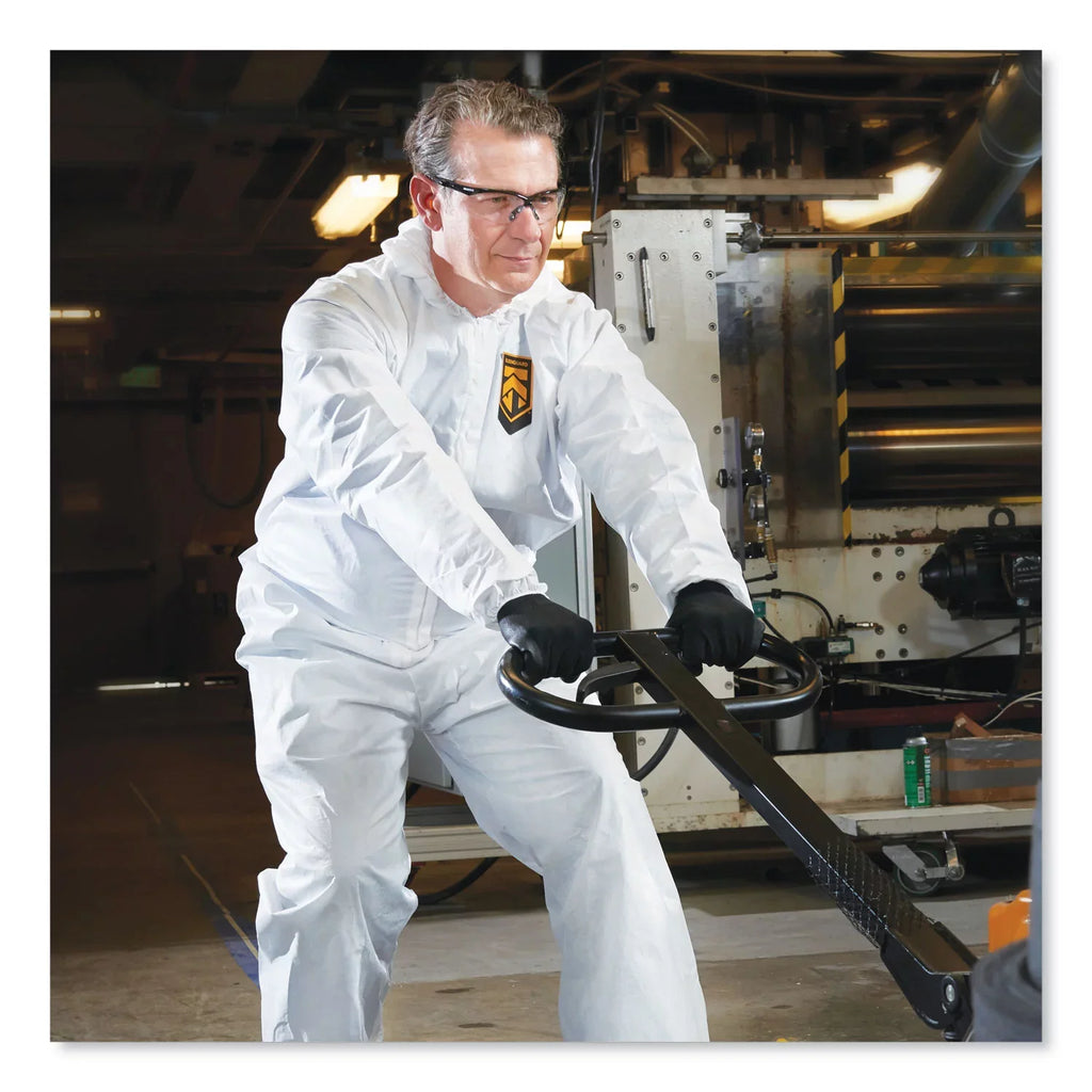 White, 24/carton Elastic Hood, Medium, Breathable Particle A20 Kleenguard™ Coveralls, Back, Protection