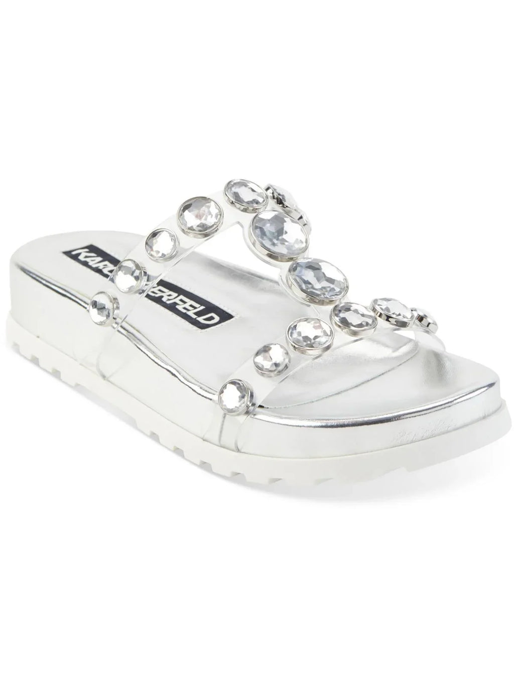 Faux Slip Womens Karl Lagerfeld Leather Paris On Sandals Belinda Slide