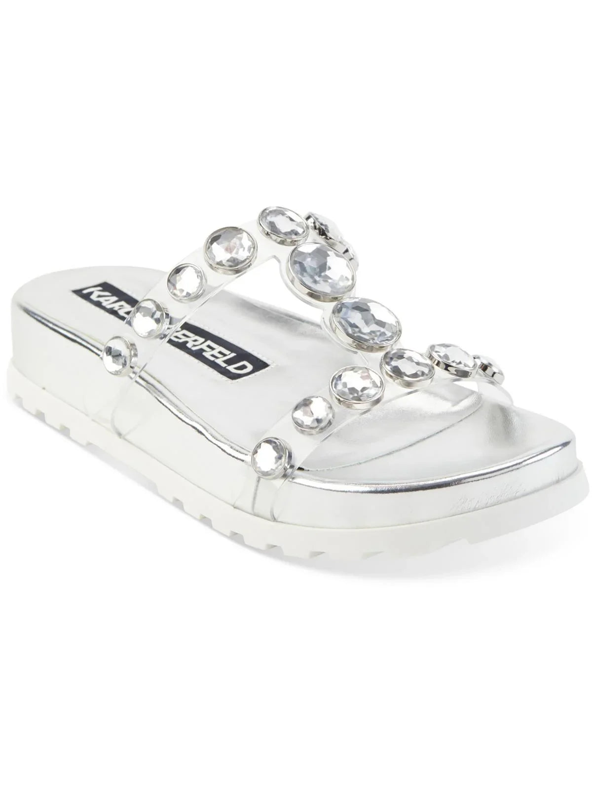 Faux Slip Womens Karl Lagerfeld Leather Paris On Sandals Belinda Slide