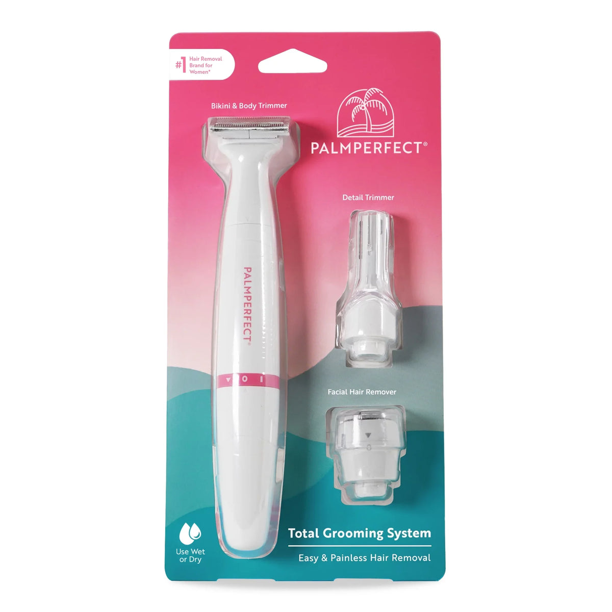 System, Total Electric Heads, Female 3 Shaver PALMPERFECT Resistant, Water Interchangeable Grooming