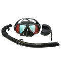 & Mirror Lenses Snorkel Free Combo Volume Low Dive Mask Black Palantic Coated