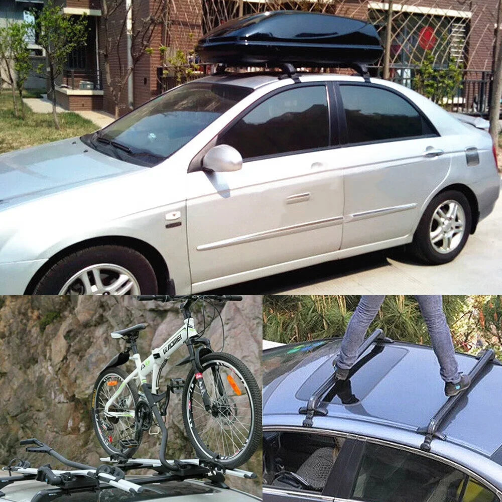 Rack Universal ZXMT Rail Luggage Carrier Baggage 2Pcs Fit Car Cross Roof for