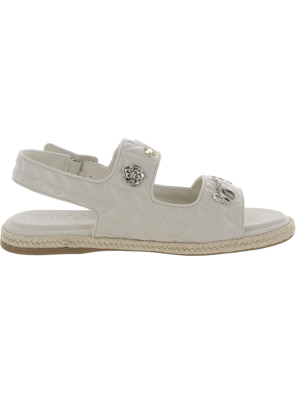 Lagerfeld Slingback Paris Sandals Faux Womens Embellished Charlay Leather Karl